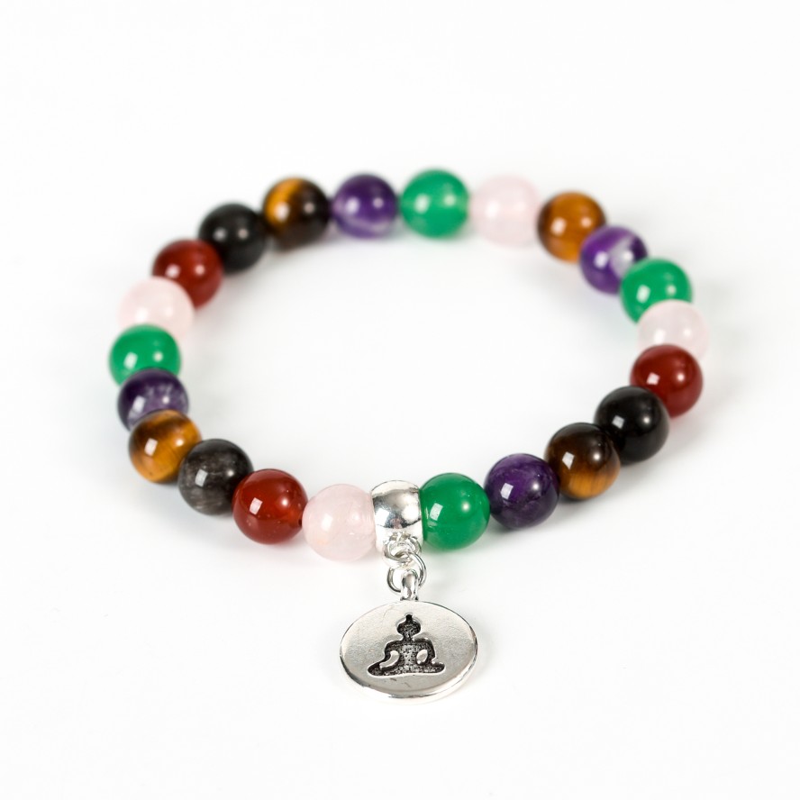 7 Chakra Charm Pendant Bracelet